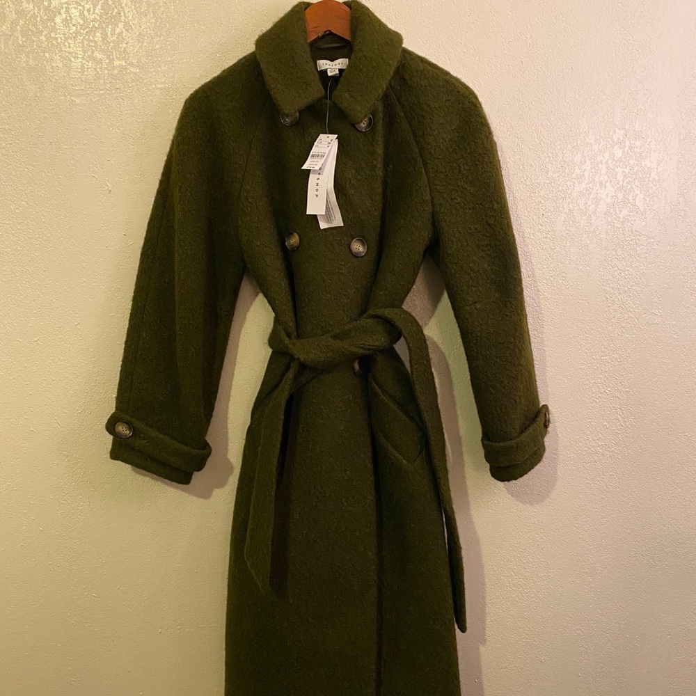 Topshop boucle trench coat “NWT”